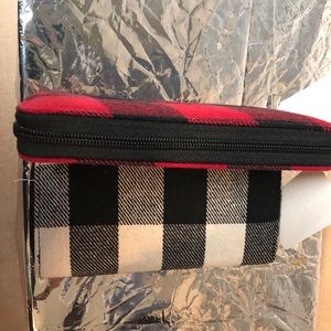 White Buffalo plaid checked wallet